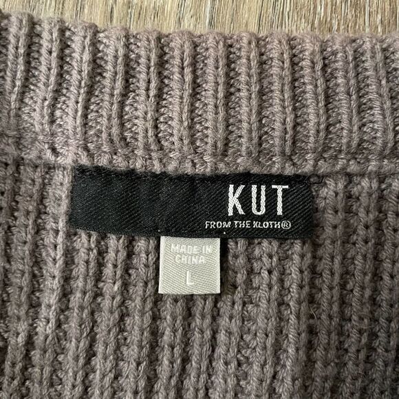 Kut From The Kloth Gray Knit Sweater - Size: Large - Picture 3 of 7